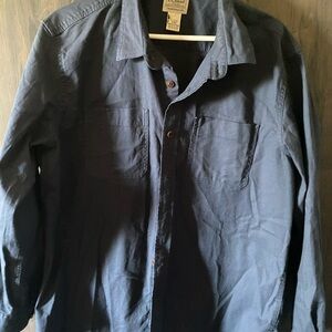 L.L Bean Men's Navy Blue Casual Jacket size M 99%Cotton